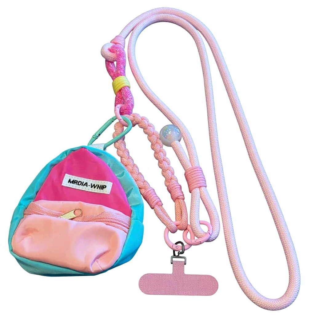Headphone Bag Change Mobile Phone Lanyard Adjustable Crossbody High-end Halter Portable Anti-fall Anti-loss Outdoor Hanging