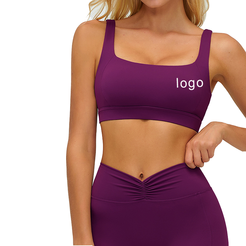 Women's High Support Lightweight Breathable Quick DryBrushed Mesh Geometric Cutout Back Removable Pads Yoga Sports Bra Pilates