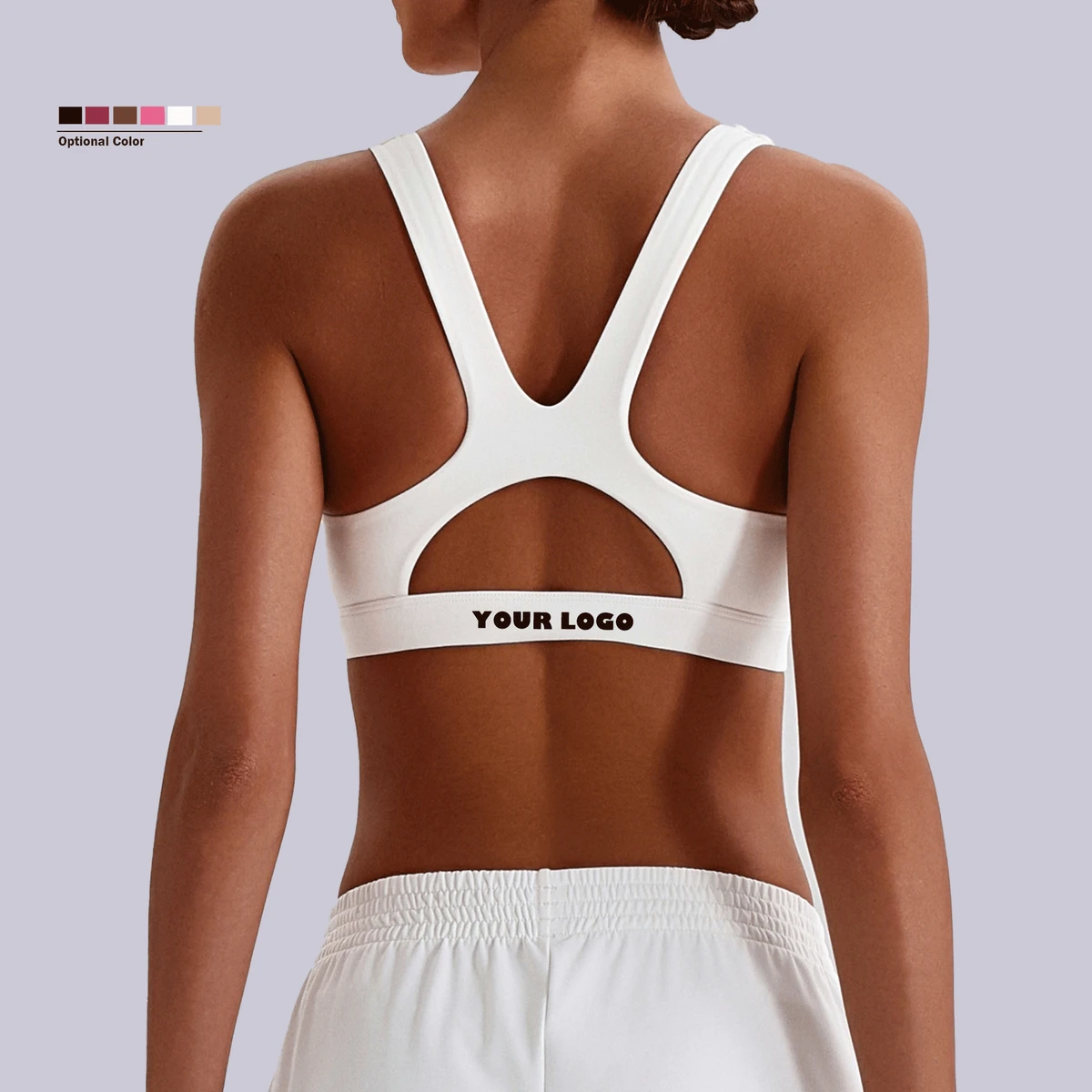 Breathable Shockproof High Support Yoga Sports Bra with Hollow Out Back Straps