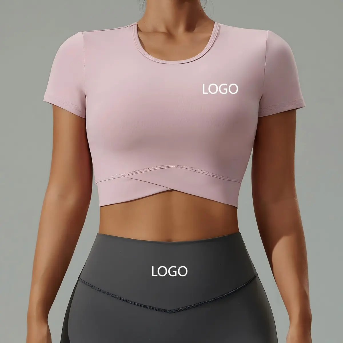 Yoga Shirt Lightweight Breathable Women Fitness Eco-Friendly Active Stretch Cross Front Bottom Design Slim Fit Tank Top SMART