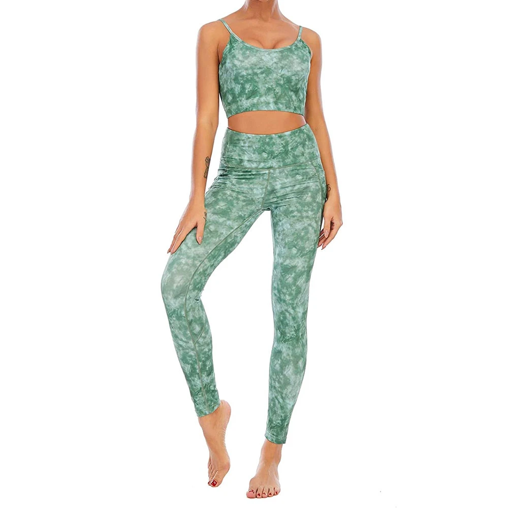 Premium High Quality Women's Yoga Set Solid Elastic Waist Breathable Custom Gym Wear 2-Piece Wholesale Customized Sizes Colors