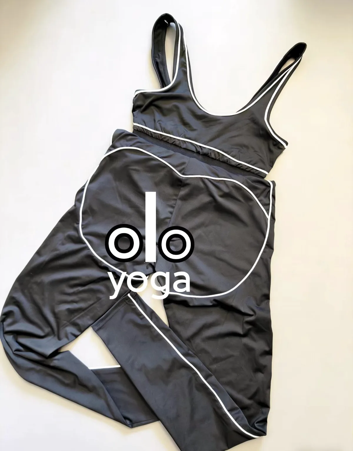 Wholesale Stripe Sports Training Hip Lifting Yoga Clothes for Women Summer New Style Letter Fashion Two Piece Casual Set Pilates