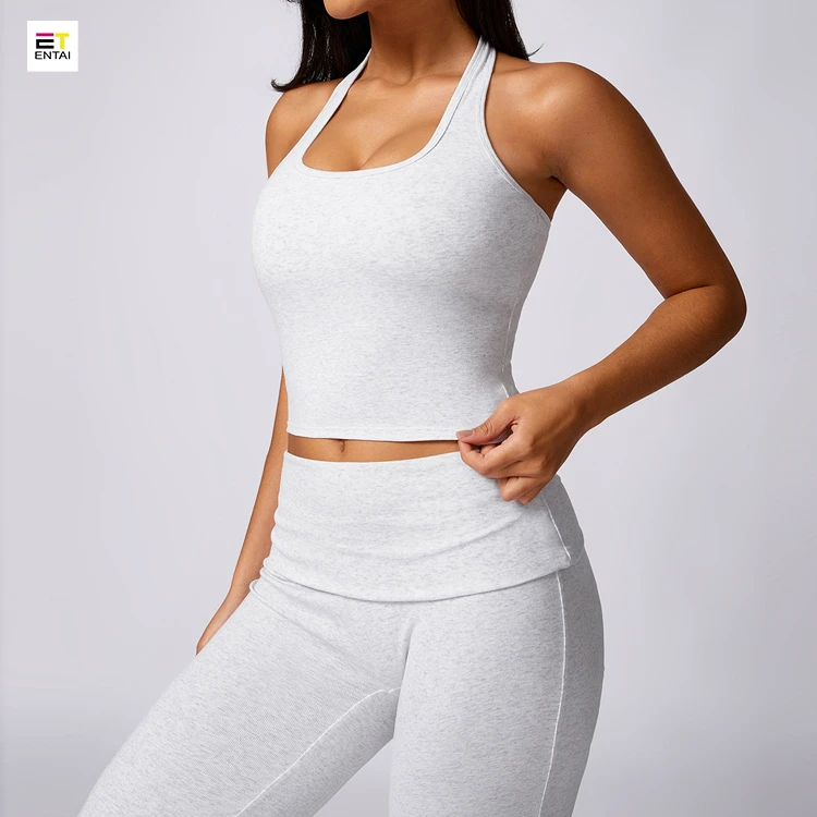 Hang Neck Shock-proof Running Yoga Vest for Women's Slimming Quick Dry Tight Back Sports Underwear Women tank Top