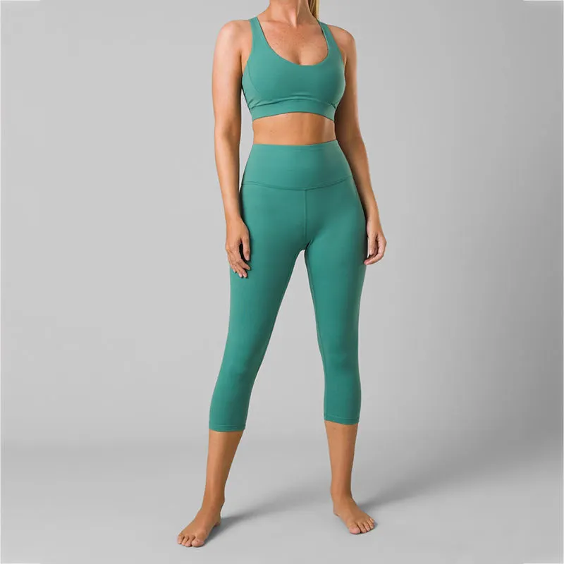 Wholesale Women's Custom Sexy Yoga Supportive Sport Bra Top Fitness Plain Color