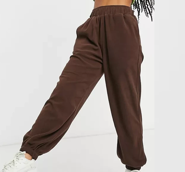 Women's Plus Size Winter Warm Breathable Cotton Fleece Pants Custom Printed Sequined Lace Fur Lining Drawstring Elastic Waist