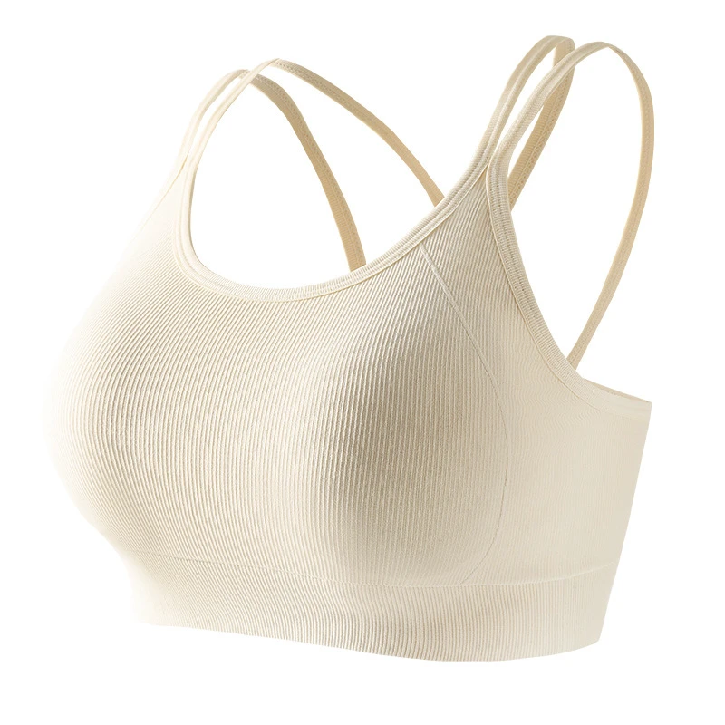 Women Cross Back Sports Bra Lightweight Air Cup Supportive No Empty Cup Yoga Fitness Sports Bra