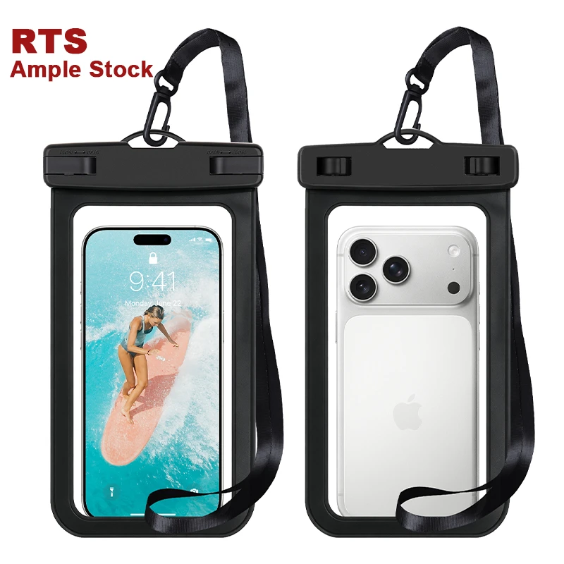 Factory Promotion Waterproof Cell Phone Pouch Clear PVC IPX8 Waterproof Mobile Phone Bag with Lanyard