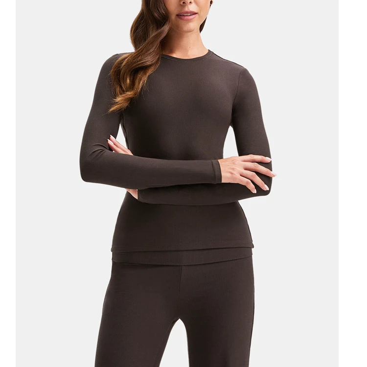 Women's Lightweight Quick Dry Slim Fit Nylon Yoga Tops-Long Sleeve for Butter Soft Breathable Workout Shirt for Adults Sustainab