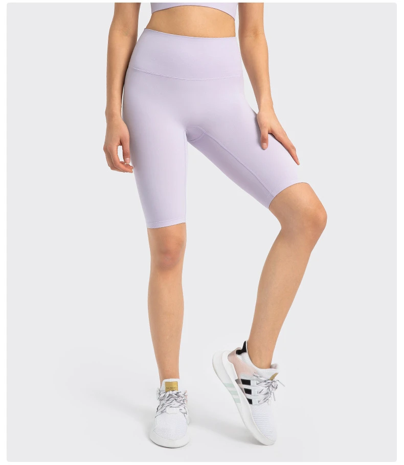 Gym Workout Fitness Shorts High Waist Elastic Nude Feel Run Clothes Brands Custom Plus Size Outfit Summer Exercise