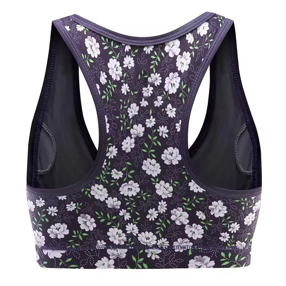 Women’s High Support Sports Bra – Removable Pads, Double Shoulder Straps, Cross Back for Yoga, Gym & Workout