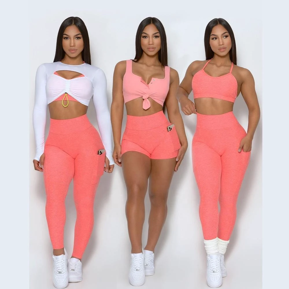 New Design High Quality Preferred Fabric 4-Piece Set Women's Yoga Wear Suit Gym Fitness Sets Breathable for Women Yoga Sets