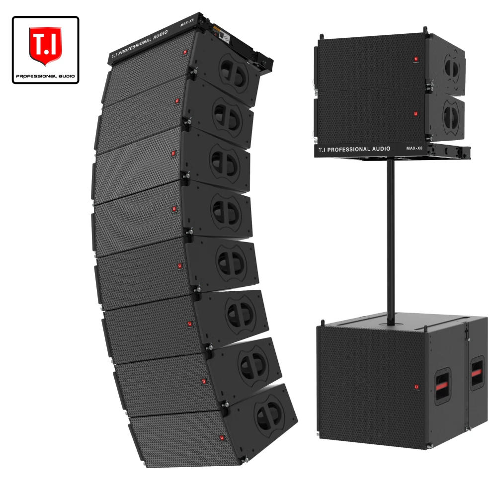 MAX-6 Line Array Double 6 Woofer 500W(RMS) Line Array Active and Passive Sound System Speaker DJ Equipment Amplifiert