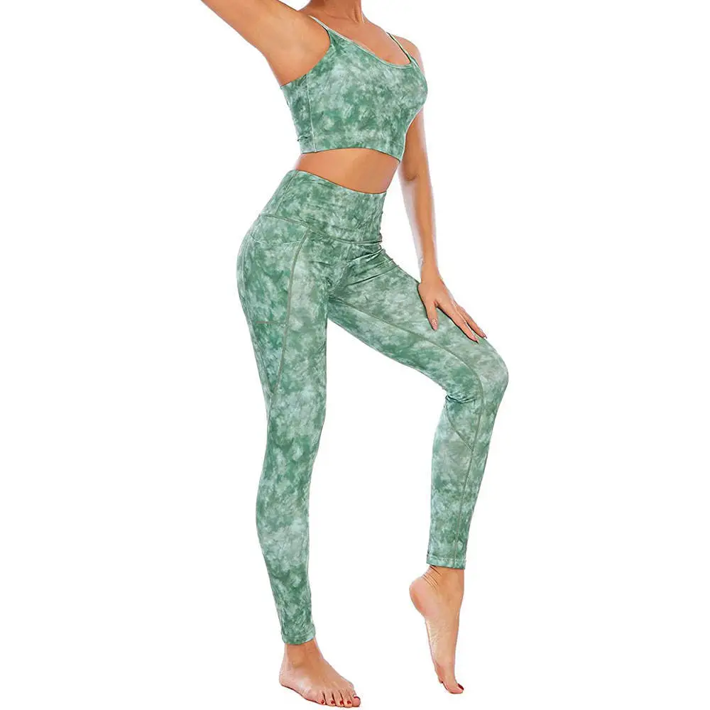 New Stylish Solid Plus Size Yoga Set for Women's Fitness Gym Training Quick Dry Breathable Stretchable High Waist 2 Piece Set