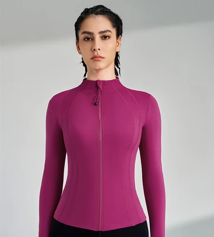 2026 Gym Top Yoga Jacket for Women's Running Fitness Casual Top Windproof Long-Sleeved Sportswear
