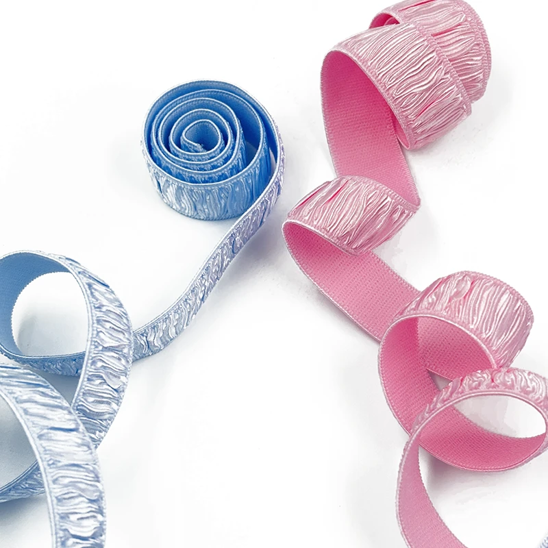 5187-15 High Elastic Soft Ribbed Elastic Shoulder Band Anti Slip Adjustable Flexible Webbing for Sports and Underwear