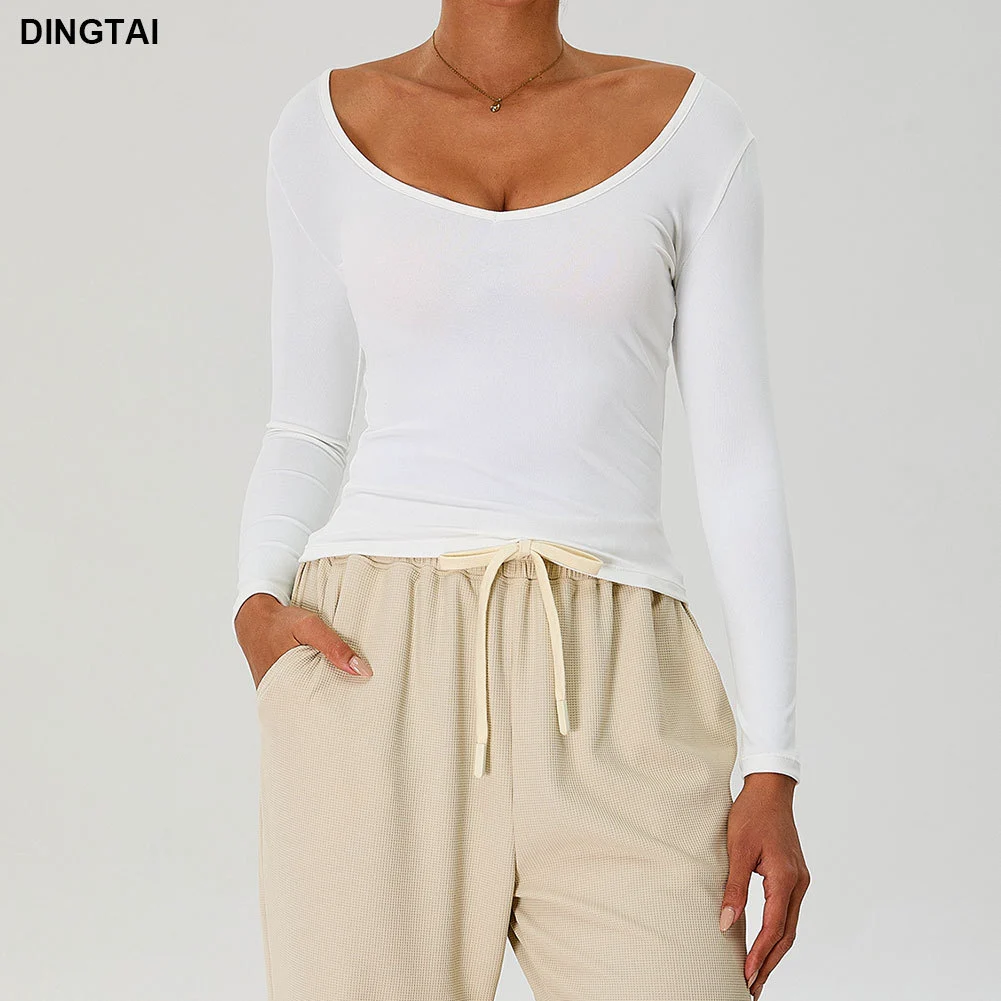 TRIP SIX New Design Solid Nude-feeling Skin-friendly Breathable Quick Dry Spandex/Nylon Fitness Yoga Wear Tight Slimming Top