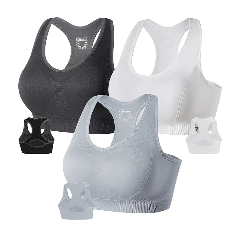 Hot Selling Women's Sports Bra for High Impact Sports Adjustable Padded Bra Quick Dry Feature Spandex Lining Popular Support