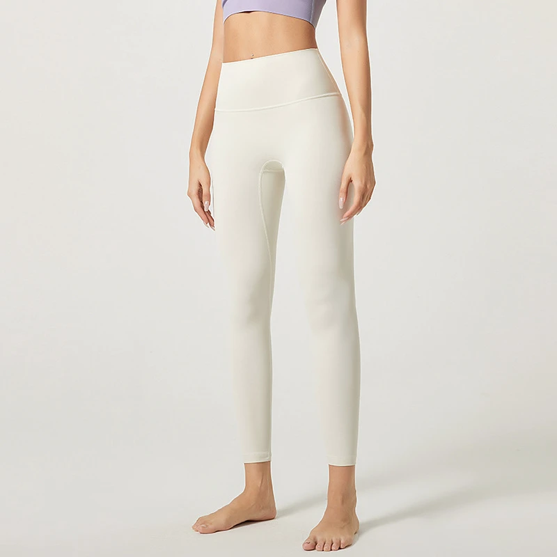 Good Gym Quick-Dry Yoga Pants for Ladies Custom Logo Breathable Tights Ruched Decoration Ankle Workout Sports Leggings