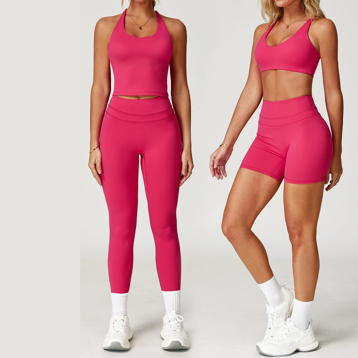 2025 New Design Custom Activewear Manufacturers Women Yoga Set Fitness Active Running Outdoor High Quality 5 Pieces Sports Set