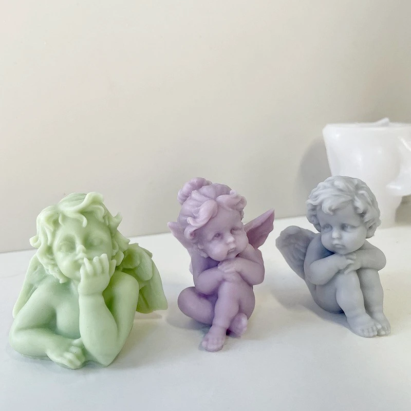 Little Angel Aromatherapy Candle Silicone Mold Homemade Aromatherapy Decoration Creative Candle Handmade Soap Mold