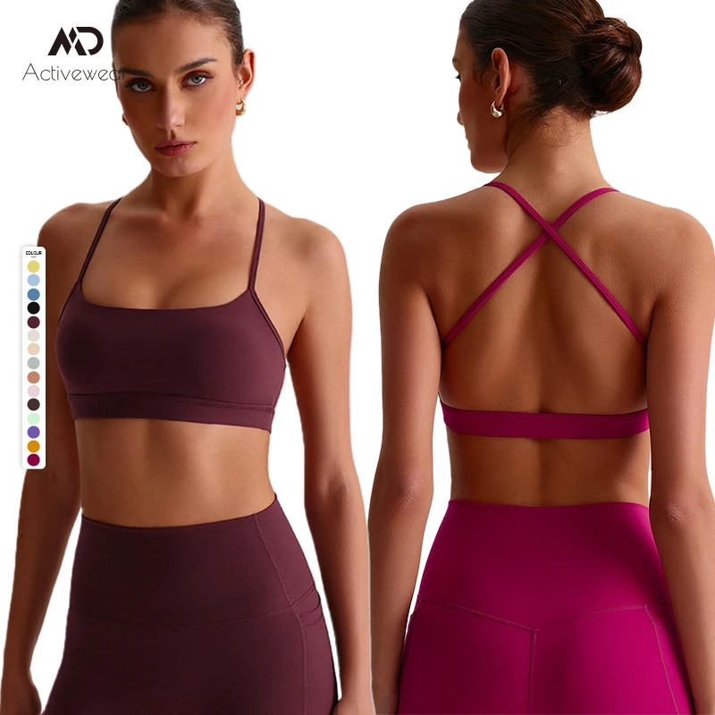 High-quality Cross Back Sports Bra Yoga Wear Outdoor Running Quick-drying Breathable Fitness Vest for Women