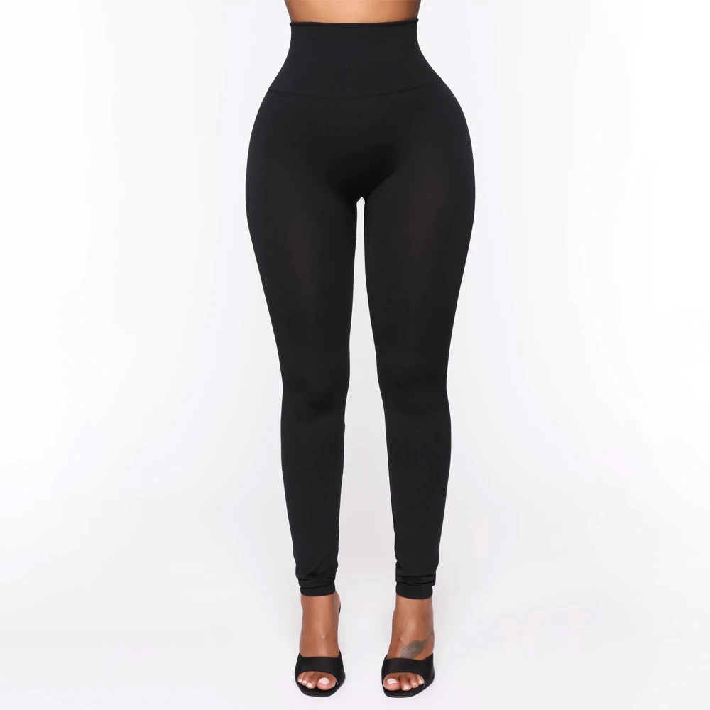 Women's Solid Custom Cotton/Spandex High Waist Breathable Workout Leggings for Yoga Gym Running with Quick Dry & Sweat-Wicking