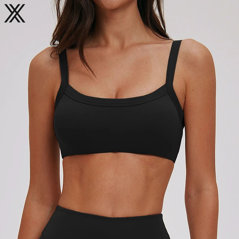 2026 Ready To Ship Square Neck Ladies Sports Bras Supported Fitness Bra for Women Accept Logo