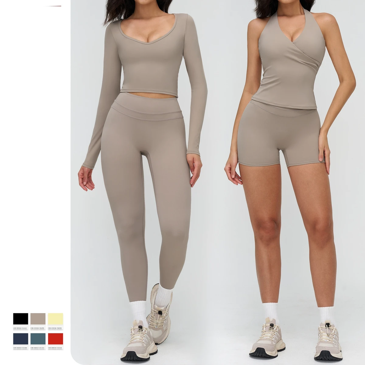 Activewear Sportswear Yoga Gym 5Pcs Set Fitness Training Wear Workout Sets for Women