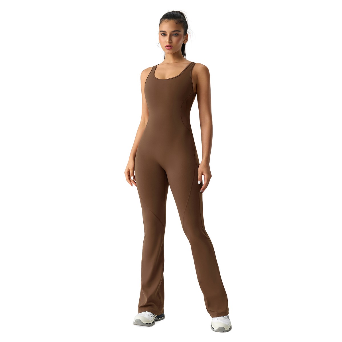 European American Style Trumpet Yoga Jumpsuit Beautiful Back Elastic Body-Shaping Fitness Clothing Tight-Fitting Tank Top