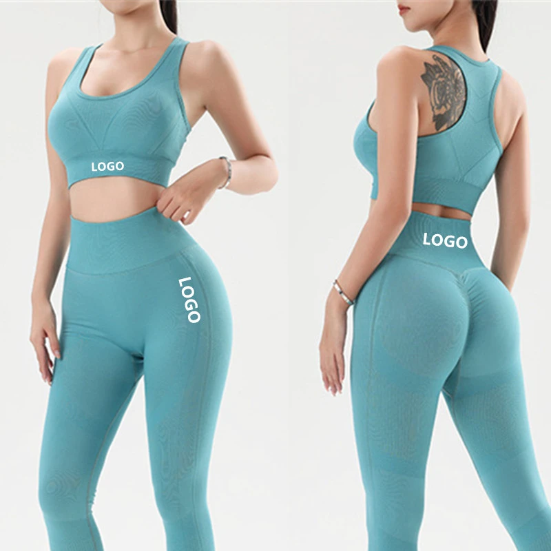 2023 Race Back High Impact Seamless Knit Honeycomb Sports Bra Nylon Spandex Sports Bra