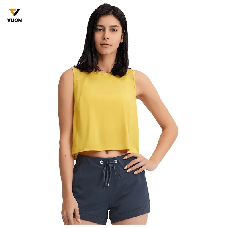 Luxury Women's Breathable Waterproof Eco-Friendly Quick Dry Sleeveless Yoga Tank Top Print Casual Athletic Crop Built-In Cross