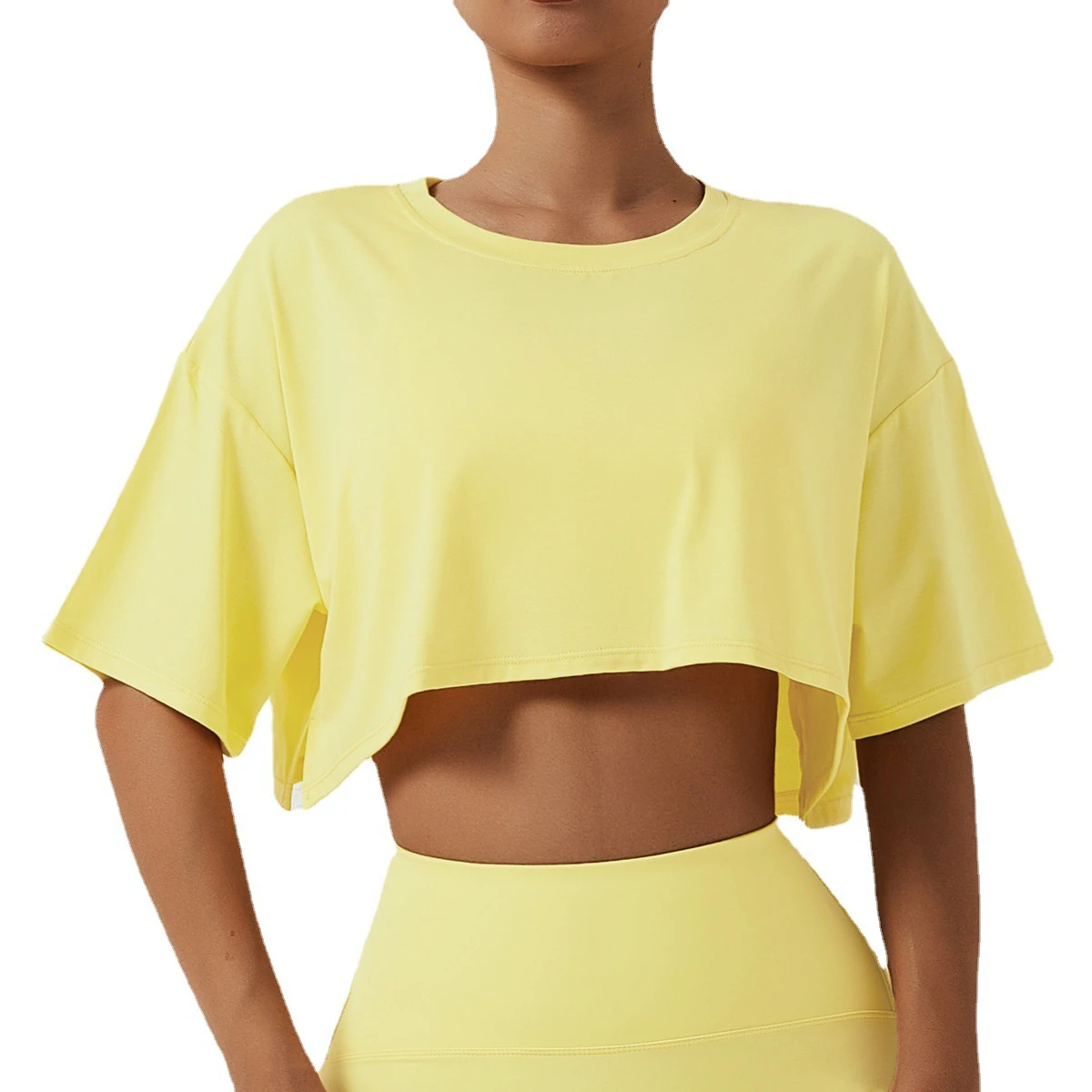 Environmentally Friendly Fabric Outdoor Sports Short-sleeved Blouse Yoga Wear Women's Versatile Loose Fitness Top T-shirt