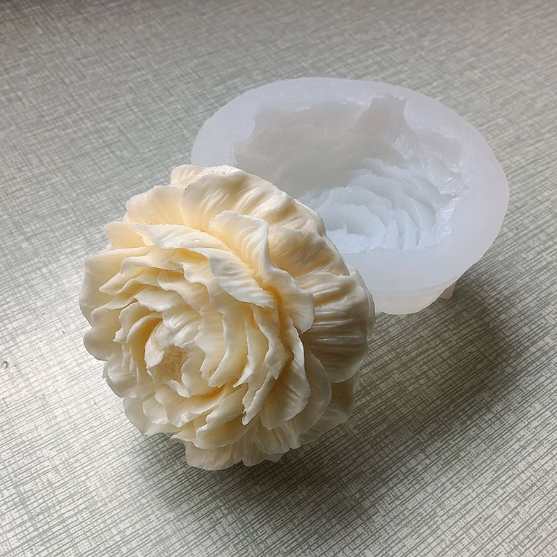 Dudan Large DIY Camellia Flower Silicone Candle Soap Mold Handmade Resin Plaster Mold Chocolate Baking Aromatherapy Decor Epoxy