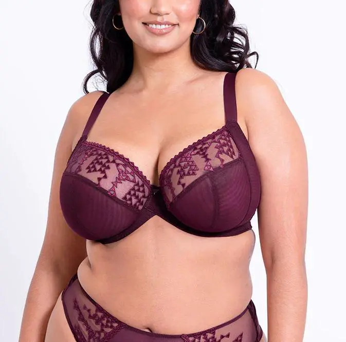 Plus Size Women Bra High-quality Lace Sexy Full Cup Underwear Lingerie UK Size 30-38 DD E F FF G GG H HH Cup For Women