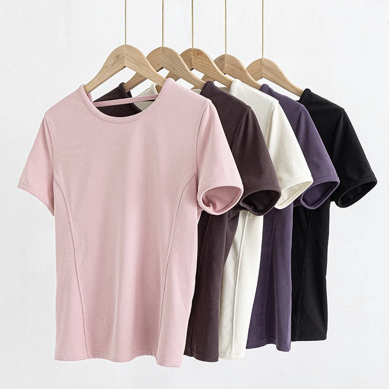 Quick-drying Summer Running Workout Sportswear Trendy Leisure Hollow Out Yoga Short Sleeve Top Fitness Shirts Women
