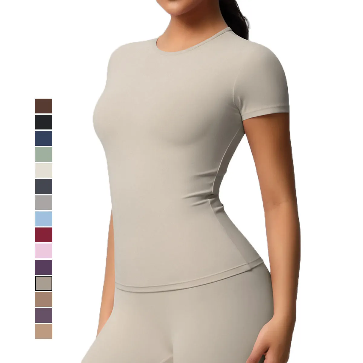 Custom Sleeveless Quick Dry 100% Polyester Skinny Fit Front Logo Women's Fitness Yoga Workout Top