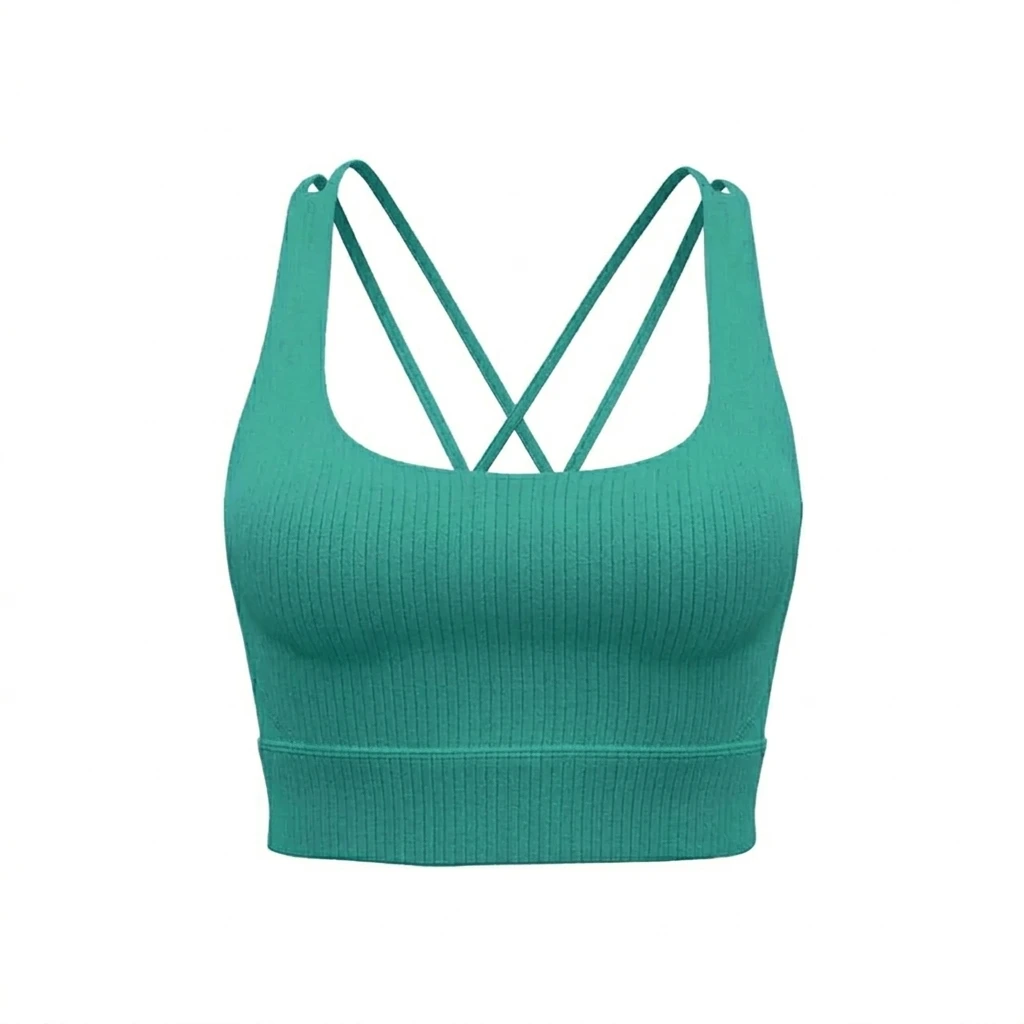 Top Quality Breathable High Impact Yoga Bra Stylish Crisscross Back Convertible Top for Running Fitness & Activewear