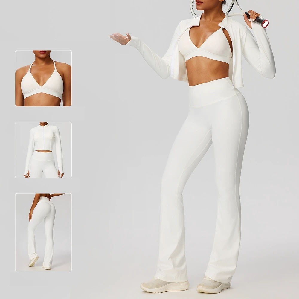 Women 2 Piece Sports Fitness Sets Quick Drying Yoga Top High Waist Leggings Gym Fitness Wear Suit Womens Running Gym Set