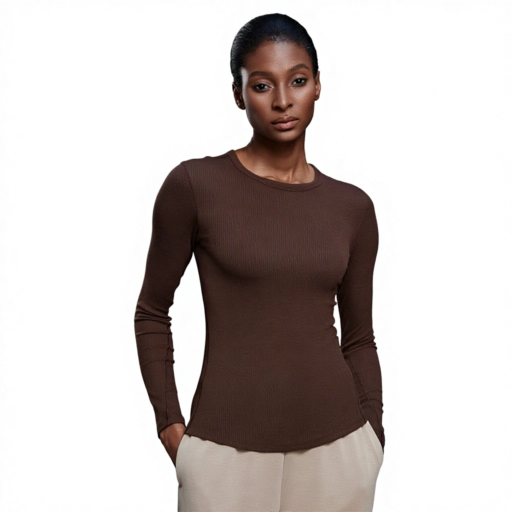 Autumn Spandex/Nylon Fitness Yoga Wear Long-sleeve Skin-friendly Breathable Slimming Tight-fitting Running Sports T-shirt Top