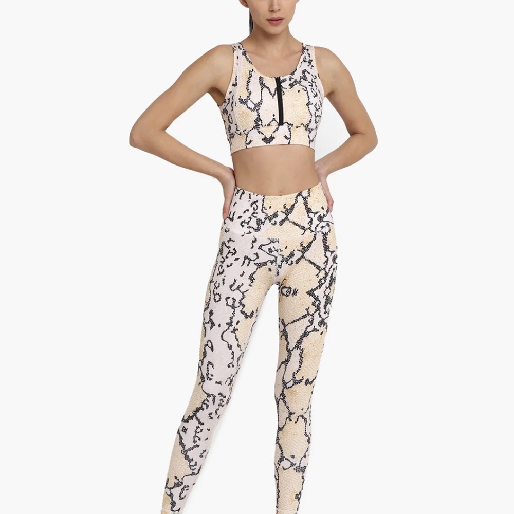 High Quality Seamless Solid Women Yoga Set Spandex/Nylon Quick-drying Breathable Windproof 2-Piece OEM Service Clothing