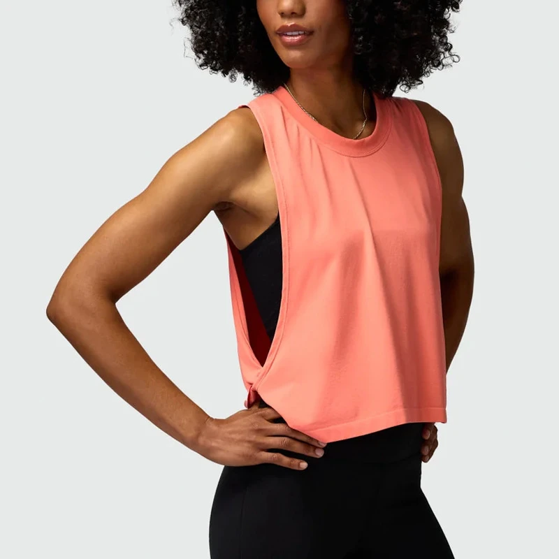 Marathon Loose Sleeveless Blouse Sports Vest Women's Running Training Yoga Wear Tops Loose Fitness Vest