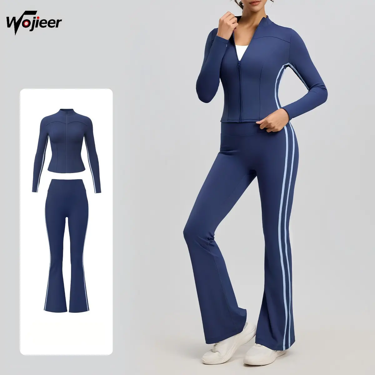New Arrival Solid 2-Piece Yoga Set High Waist Butt Lift Soft Naked Feeling Stretch Breathable Fitness Workout Outfit