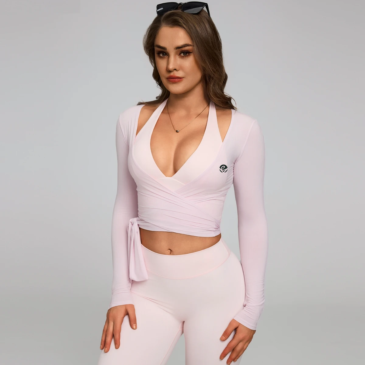 Ropa Deportiva Custom Gym Clothes Breathable Soft Sportswear Yoga Fitness Jacket Yoga Wear Workout Long Sleeve Top Activewear
