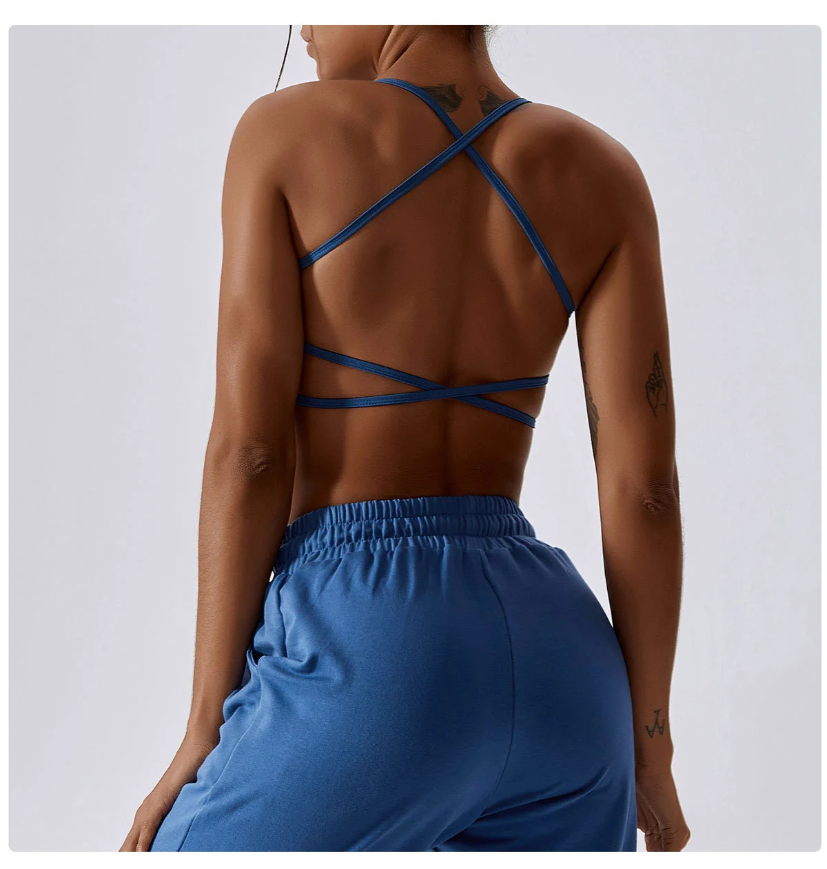 Ladies Twist Sports Bra Fitness Running Yoga Tank Top High Quality Cross Back Sports Bra for Girls