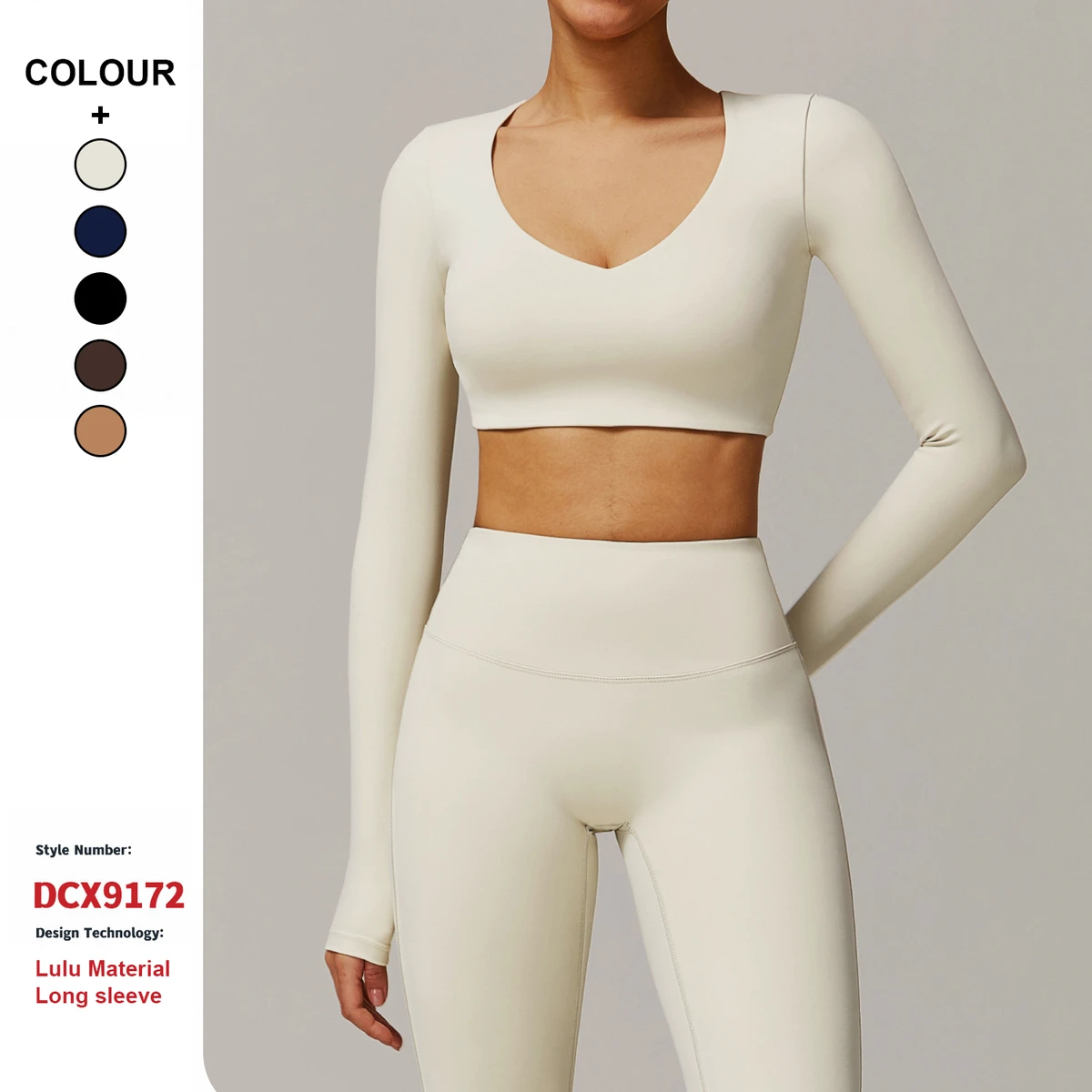 Custom High Quality Tight Quick-Drying Yoga Long Sleeves Women'S V-Neck Workout Tops Gym Running Sports Fitness T-Shirts