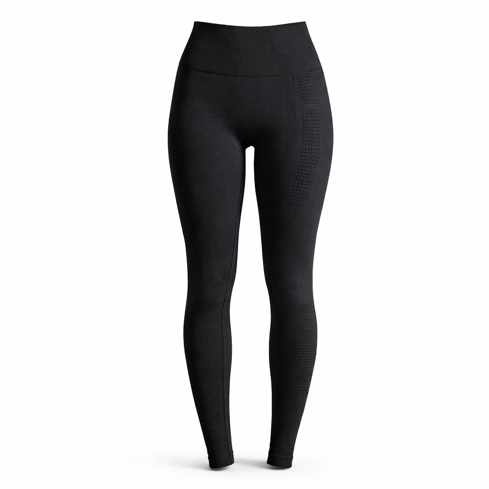 Wholesale Seamless Elastic Waist Solid Yoga Leggings Spandex/Nylon High Compression Sculpting Gym Workout Activewear OEM ODM