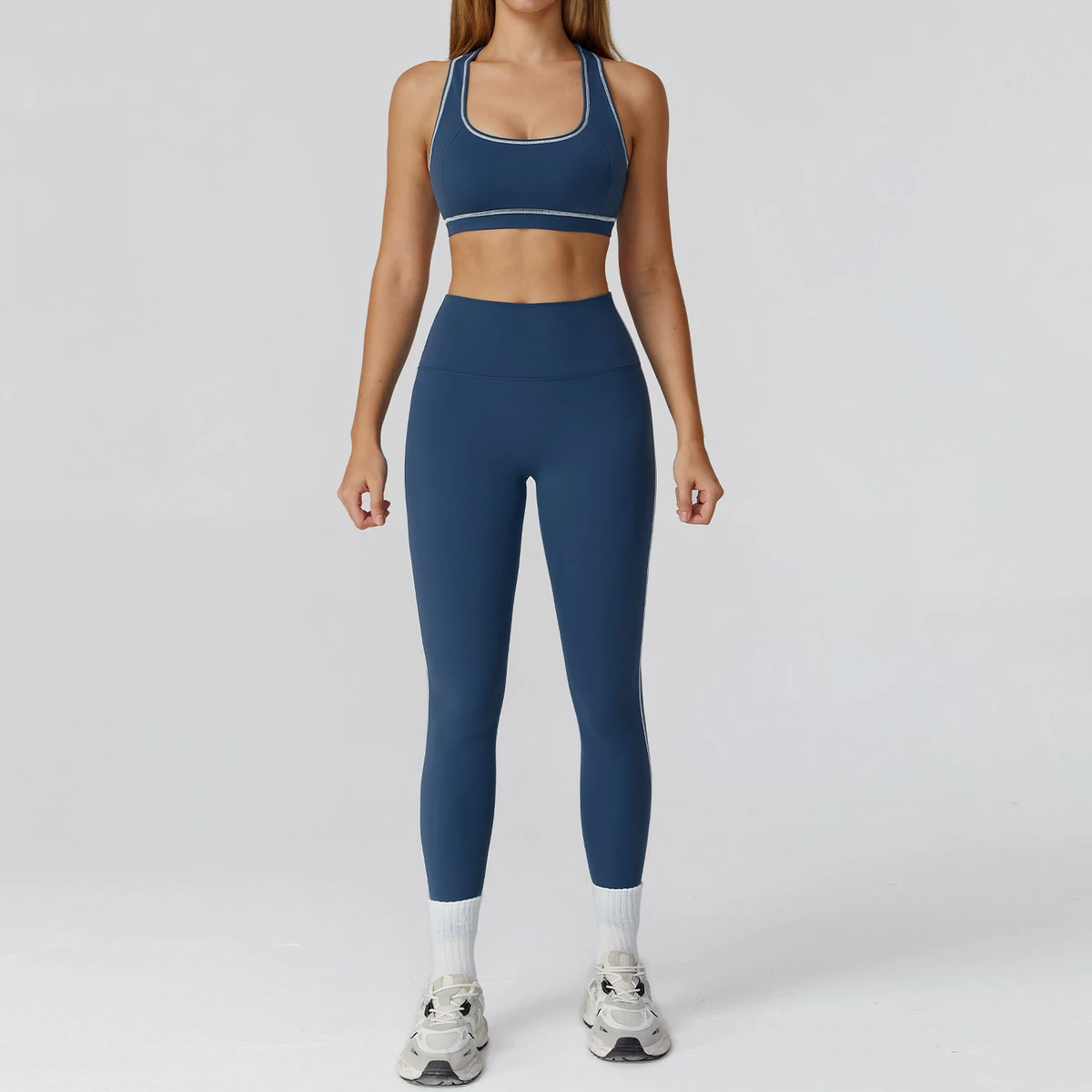 High Quality Custom Yoga Wear 2 Pieces Gym Fitness Set Sexy Sports Bra Workout Legging Gym Yoga Sets For Women