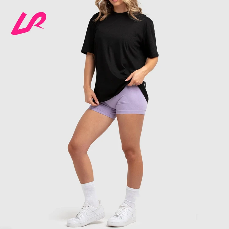 Wholesale Custom logo Short Sleeve Crew Neck T-shirt for Women Soft Fabric Oversized Tee Loose Casual Top Workout Sports T-shirt