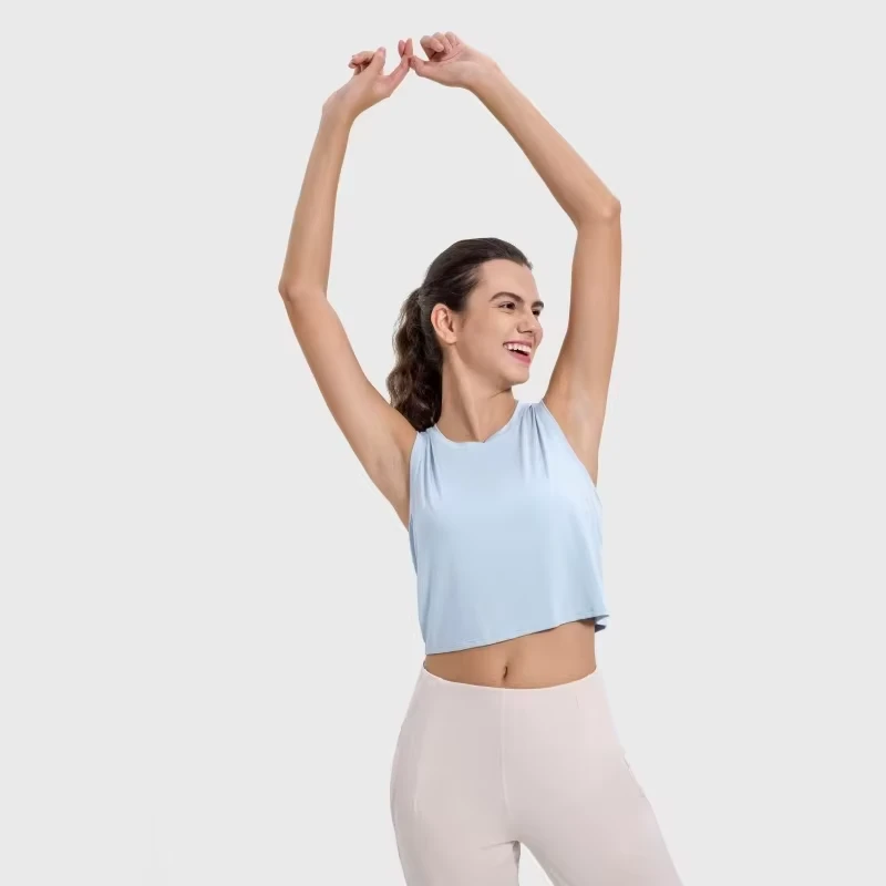 Women's Sleeveless Crop Tank Top Lightweight Fitness Yoga Activewear Training Top New Arrival Yoga Top