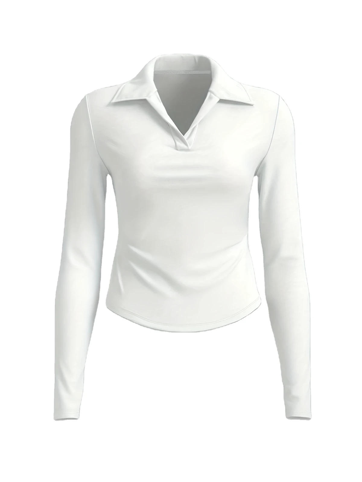 High Quality Custom V Neck Quick Dry Long Sleeve Breathable Heat Transfer Print Womens Yoga Sports Running Shirt
